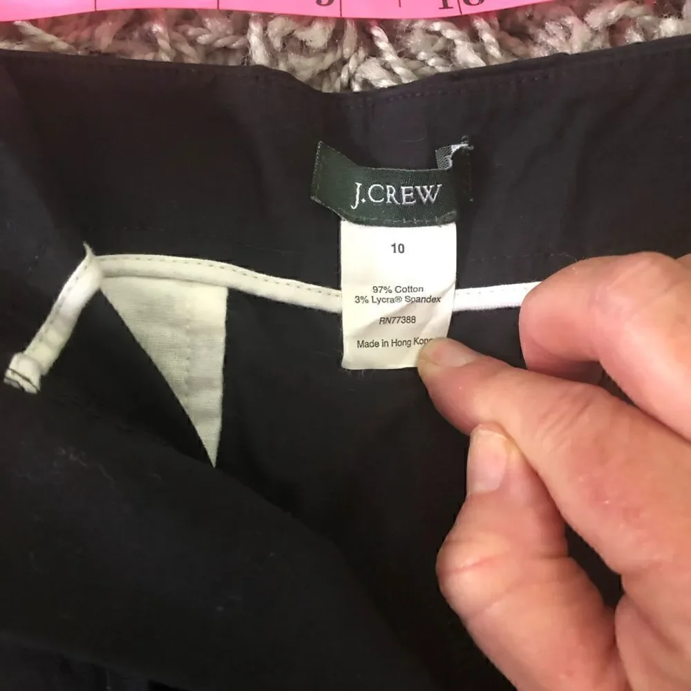 J Crew Black Khaki Shorts